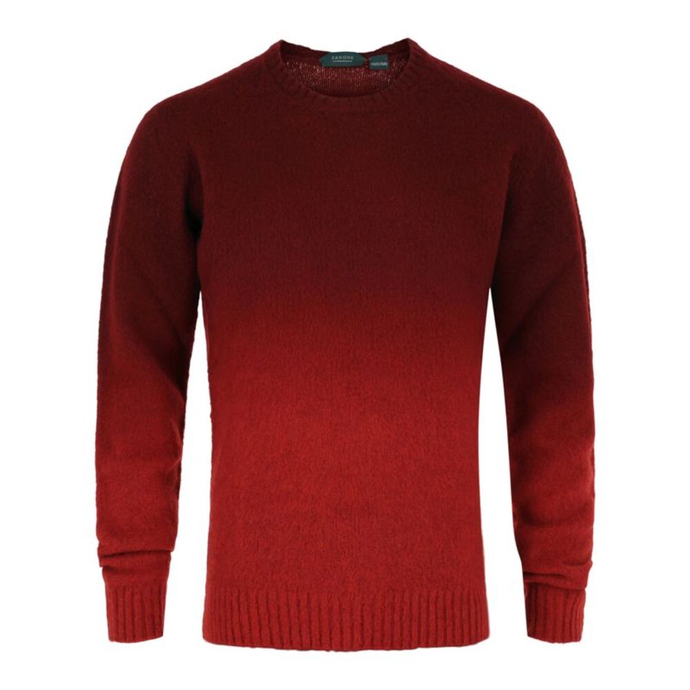 Slowear Zanone Crewneck Wool Sweater Red Mens